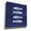 «Indigo Fish» par Linda Woods, art mural sur toile-24810521