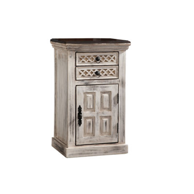 Castle 45cm W Solid Wood Bedside Table