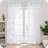Star Embroidered Light Filtering Sheer Curtains (Set of 2)-789624419-789624422