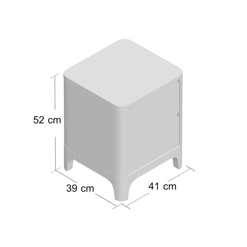 Cleary 41.2 cm W Bedside Table