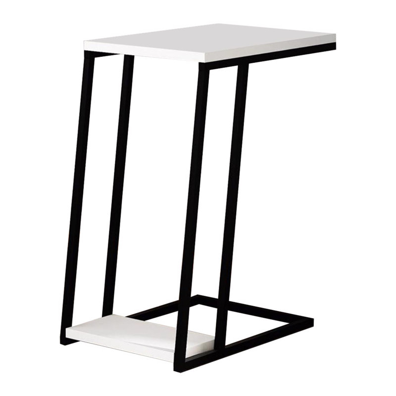 Metal Frame Sofa Laptop Table, White