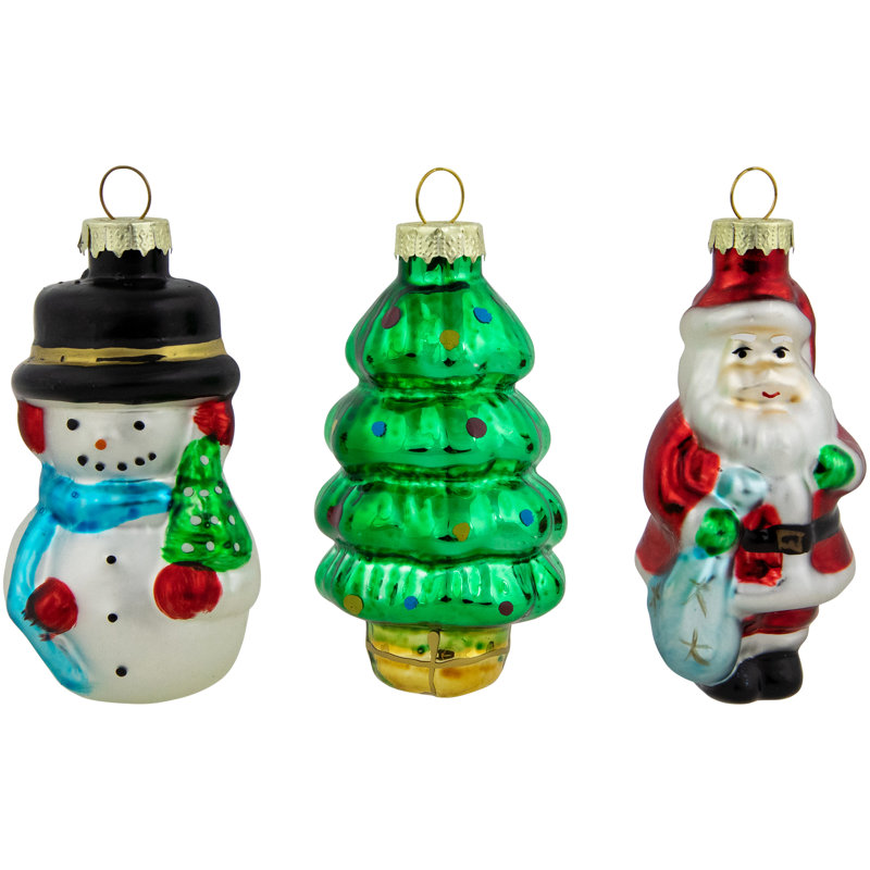 3'' Glass Hanging Figurine Ornament