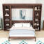 Lit escamotable avec bureau et tablettes de rangement multiples-843818401