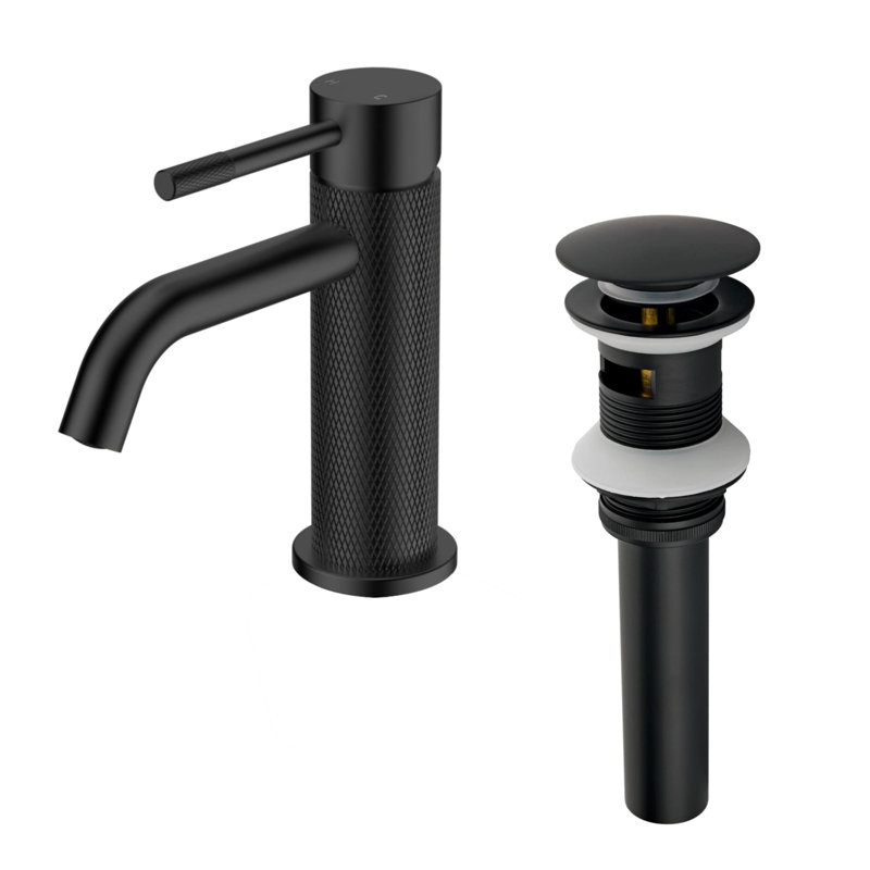 Single Hole Bathroom Faucet With Pop-Up Drain Kit Single Handle Bathroom Sink Faucets Modern Brass Vanity Basin Taps With Valve