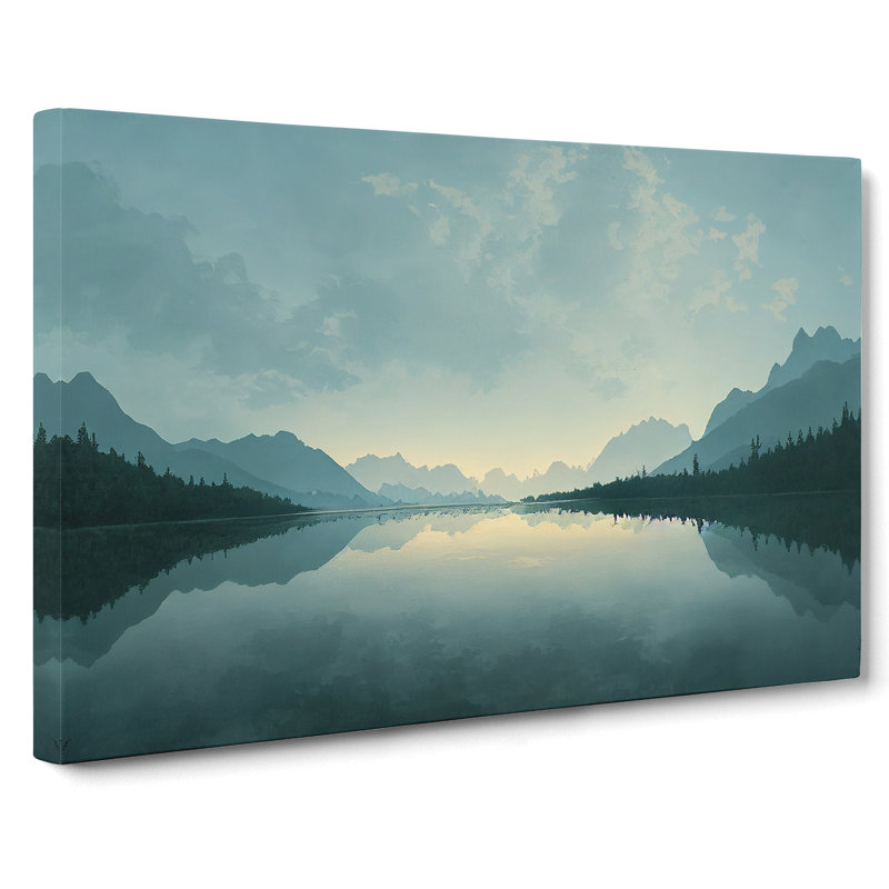 Mountain Lake Reflection Vol.3 - Wrapped Canvas, 40cm H x 60cm W x 3cm D