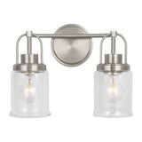 Anders Bathroom Bedroom Wall Fixture With Clear Shade