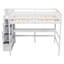 Lit mezzanine en bois massif pour enfants avec bureau intégré et tablettes-1703376553