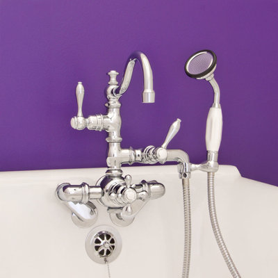 Thermostatic Tub Faucet Cross Handles with Handheld