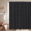 Rideau de douche sans couture à chevrons et rayures noires sans couture avec 12 crochets