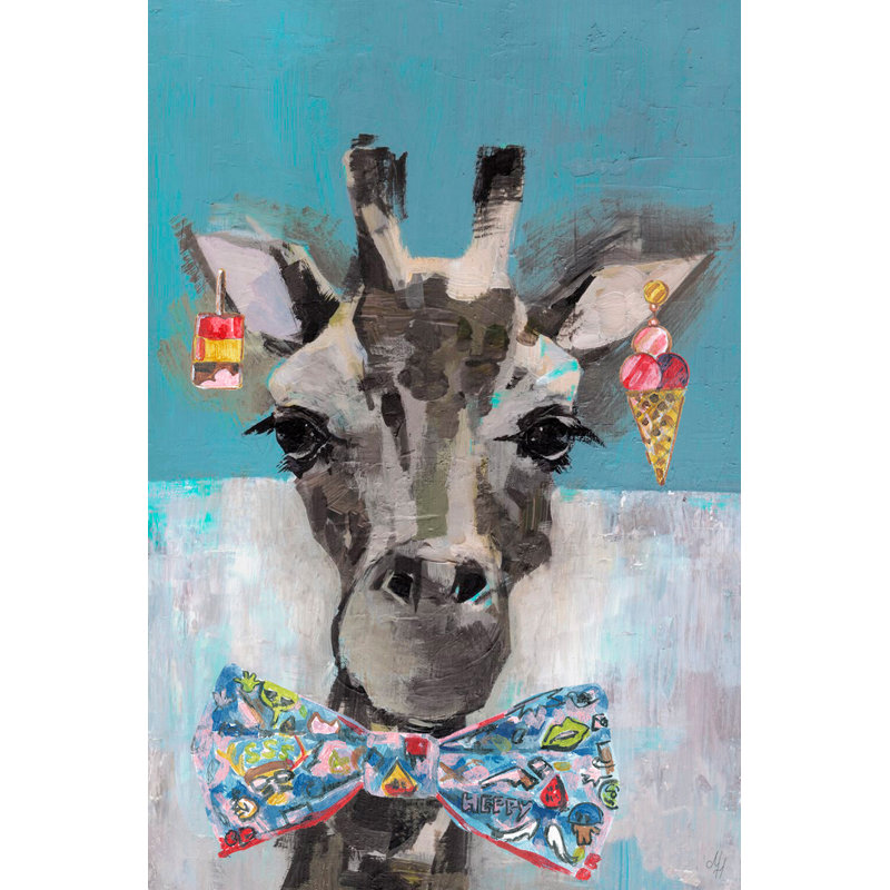 «Sassy Giraffe» de Chatsworth, reproduction d'art sur toile tendue, H 60 po x l 40po x P 1,5 po