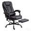 Fauteuil de massage vibrant 7 points, fauteuil inclinable de direction haut dossier avec support lombaire, repose-pieds, dossier inclinable, hauteur réglable, noir