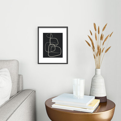 Flow Line Abstract Lines 01 Framed Art Print