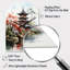 Asian Art Serene Pagoda IV - Art asiatique, horloge murale asymétrique en métal, corail-104240502