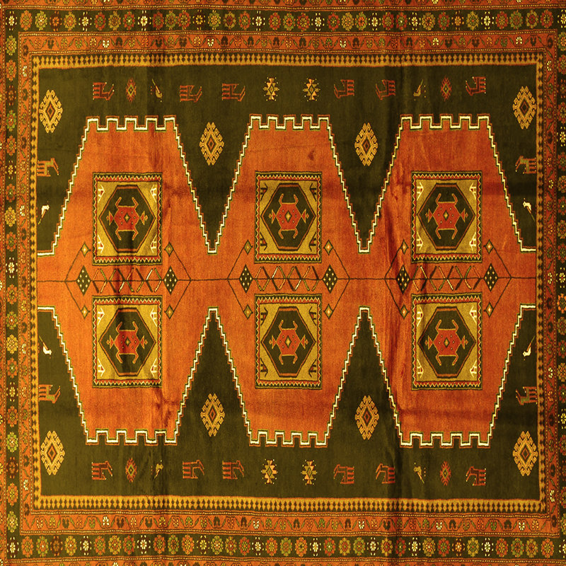 Laroya Washable Oriental Indoor Rug, Square 4'