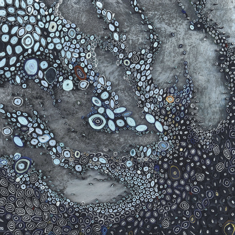 " Concrete Spring " by Amy Genser, 21" H x 21" W, Wrapped Canvas