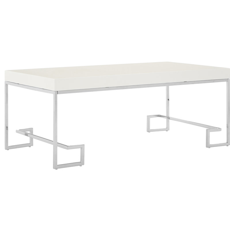Fultz Sled Coffee Table, H 45 x W 115 x D 60 cm, Silver