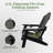 Upgraded Folding All-Weather HDPE Adirondack Chair With Dual Cup Holders And Phone Slot, 37.8 In. Extra High Back & Reinforced Seat 2PCS-1167880162
