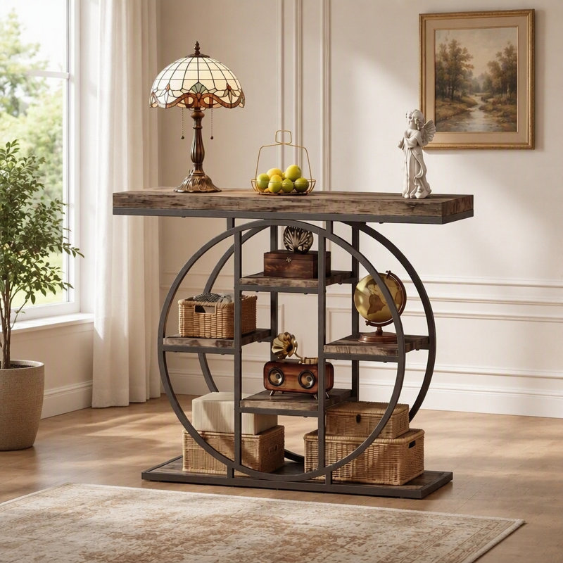 Table d'appoint, console avec tablettes