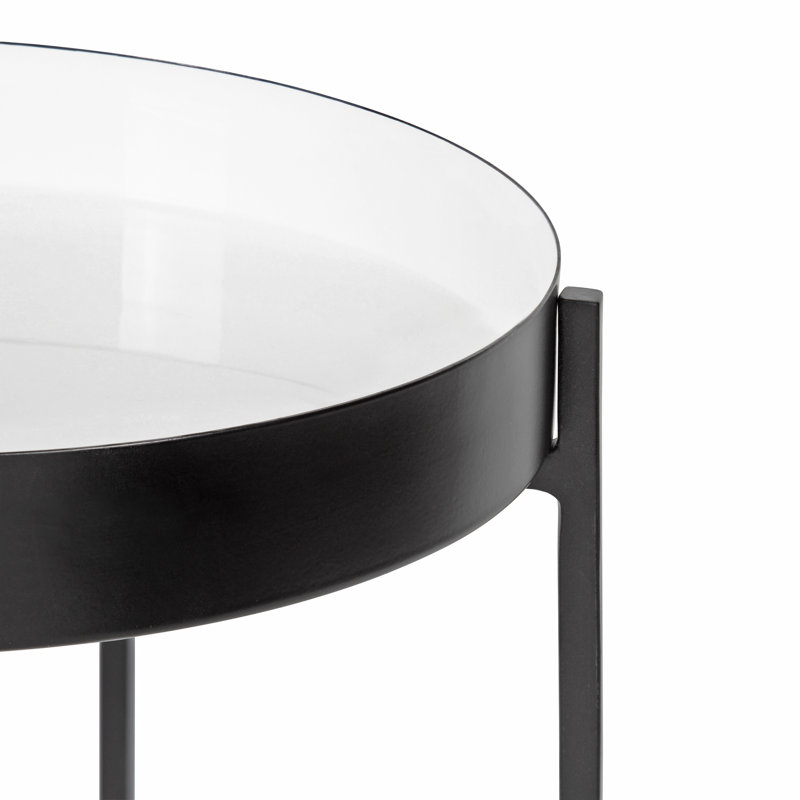 Antonne End Table, Black, White