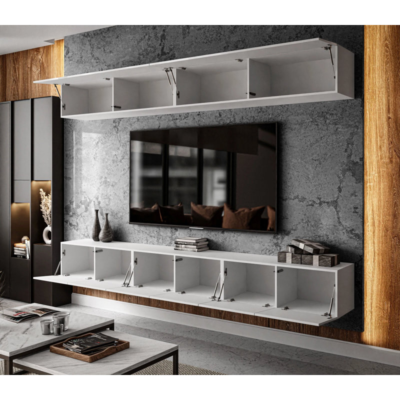 Alixton Unfinished Floating TV Stand for TVs up to 88"
