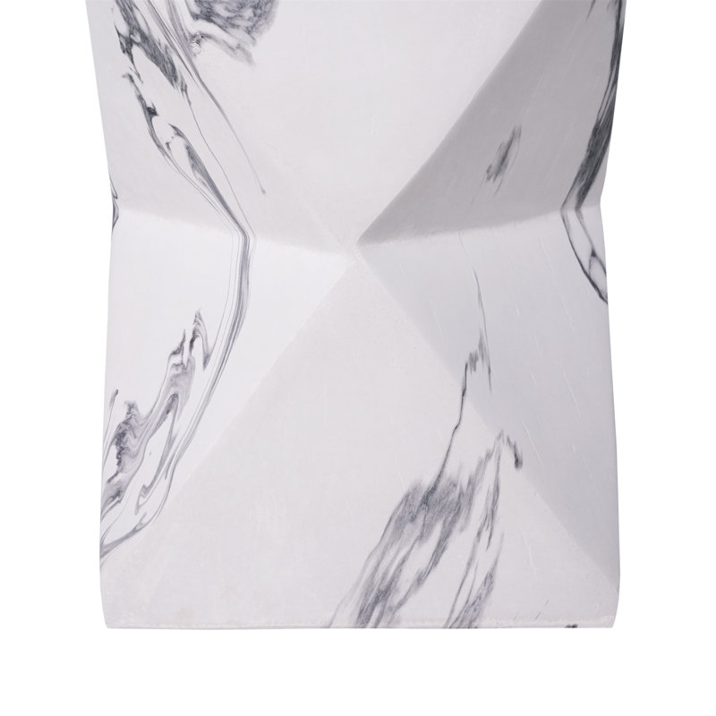Table d'appoint H 18,5 po MGO, White/Black