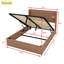 Une grande structure de lit de rangement ondulée à structure concave avec fonction de levage. Le cadre de lit plateforme en bois a une fonction de rangement et pas besoin de sommier / pas de bruit-1809929067-1809929071