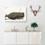 Vintage Whale Illustration - Wrapped Canvas Painting-55369994