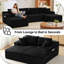 Très grand canapé désossé avec méridienne avec nuage, canapé modulaire moderne avec assise profonde, canapé rembourré en velours côtelé en U pour le salon, aucun assemblage requis-1035205609