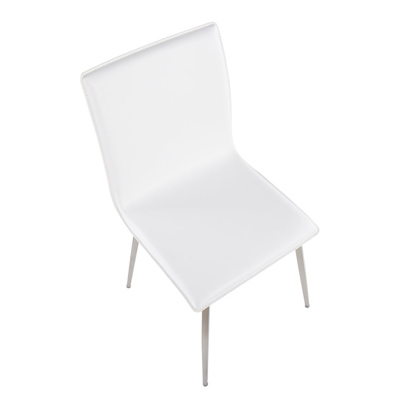 Sayema 18.50'' H Faux Leather Upholstered Side Chair, White