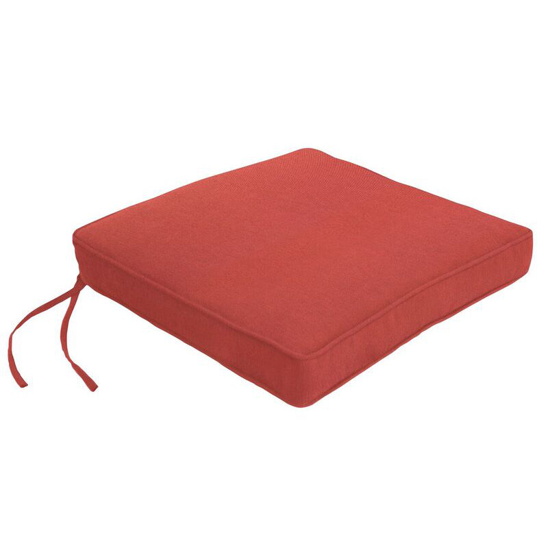 Sunbrella Dining Chair Cushion, Canvas Henna Sunbrella® Canvas, 2.5" H x 19" W x 18" D