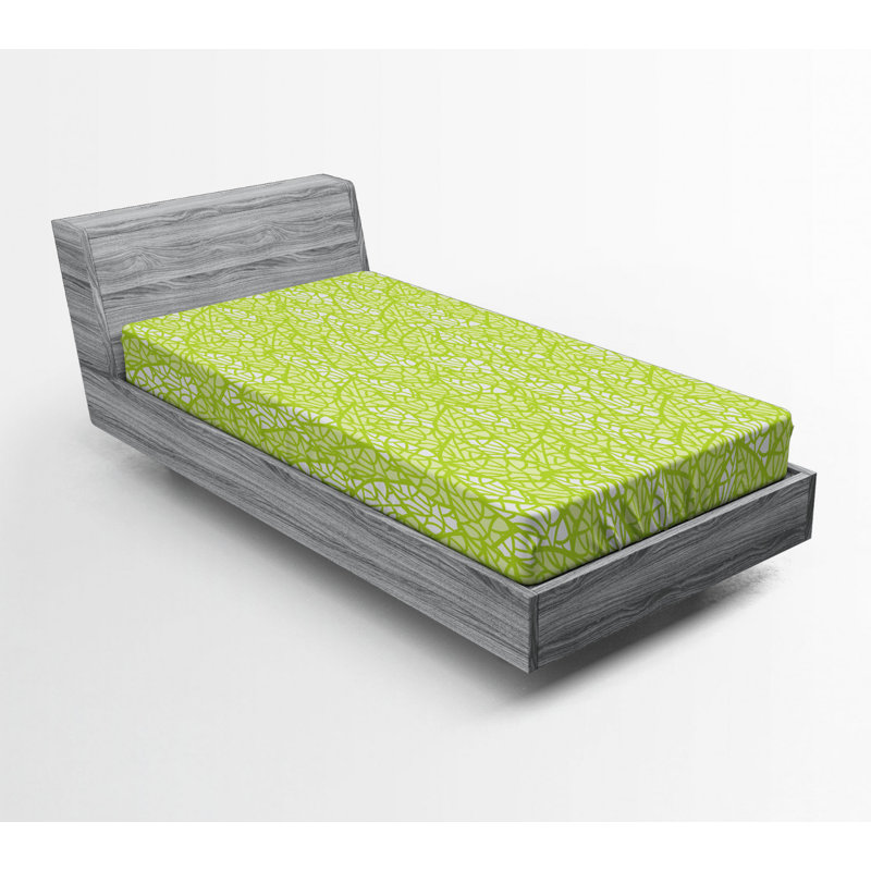 Microfiber Floral Fitted Sheet, Twin Fitted Sheet