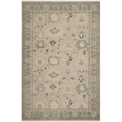 Oushak Oriental Hand Knotted Wool Gray Area Rug