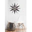 Midcentury/Modern Starburst Metal & Composite Wood Wall Clock 30 Inches - Walnut