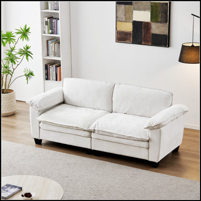 Living Room Furniture Big Loveseat Luxury Couch With Soft Chenille Upholstered Sofa, For Modern Comfort And Style.