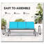 3-Person Porch Glider Swing with Breathable Mesh Fabric