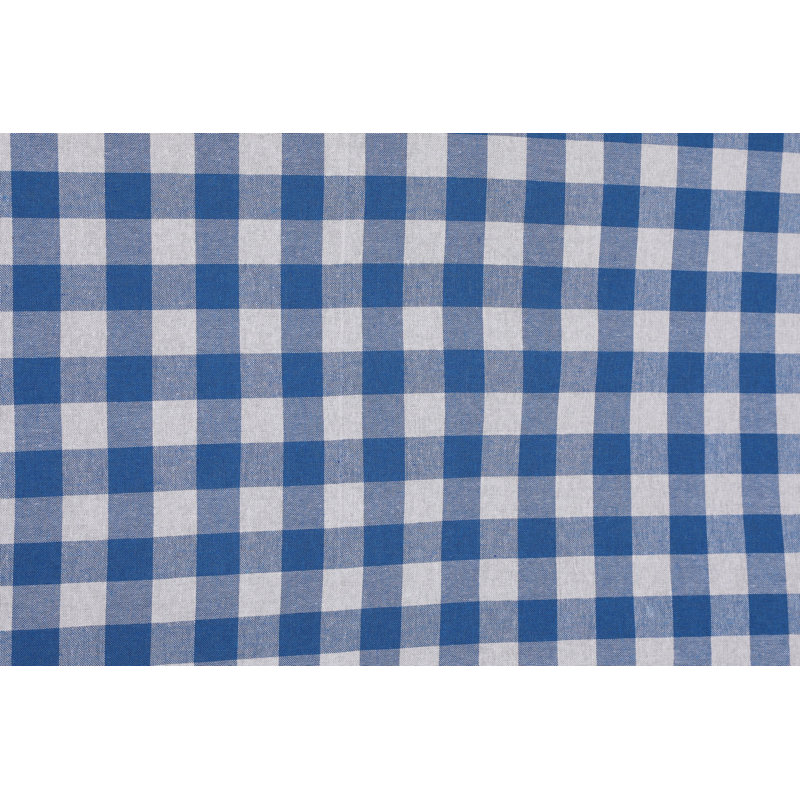 Chon Premium Checkered Tablecloth, Blue, 63.0 x 102.4 inches | 85% Cotton / 15% Polyester, Machine Washable at 86-104°F | Easy Clean & Durable, Perfect for Dining Room, Parties, and Everyday Use