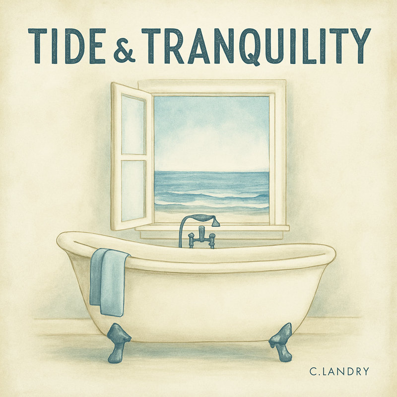 Art mural sur toile Tide & Tranquility - Ocean Window Bath