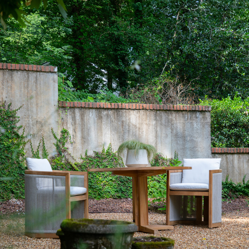 Avalon Teak Outdoor Dining Chair - Natural Rope, Yes, Verona Fossil
