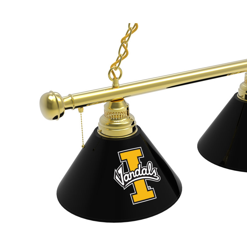 3 - Light Pool Table Lights Pendant, Brass, Idaho Vandals