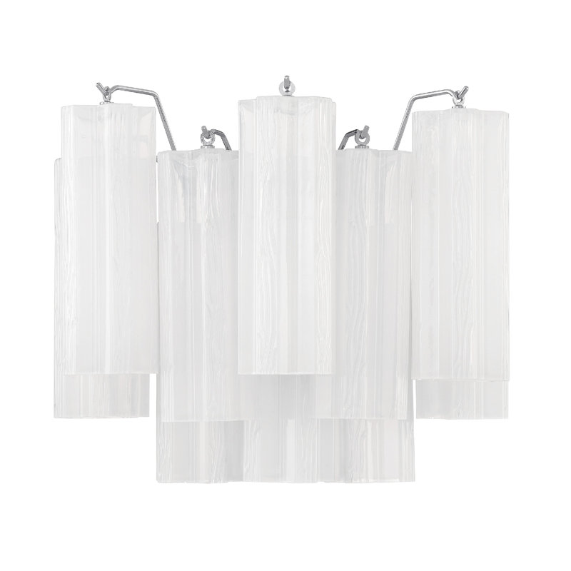 Applique murale en acier Dalles, Chrome poli