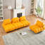 120 pouces de long en jaune, spacieux pour un salon de bureau, jaune, confortable-791104487