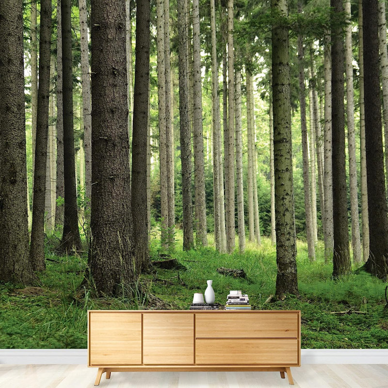 Forest Nature Landscape Peel & Stick Border, 66" L x 96" W