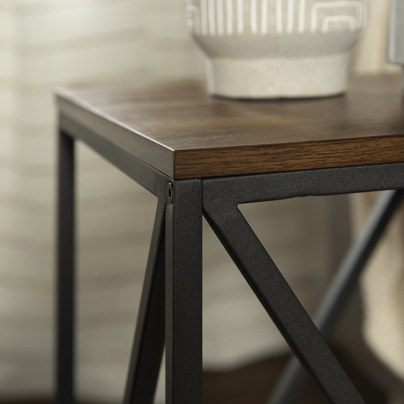 Table de bout structurelle avec rangement Ziegler, Noyer foncé