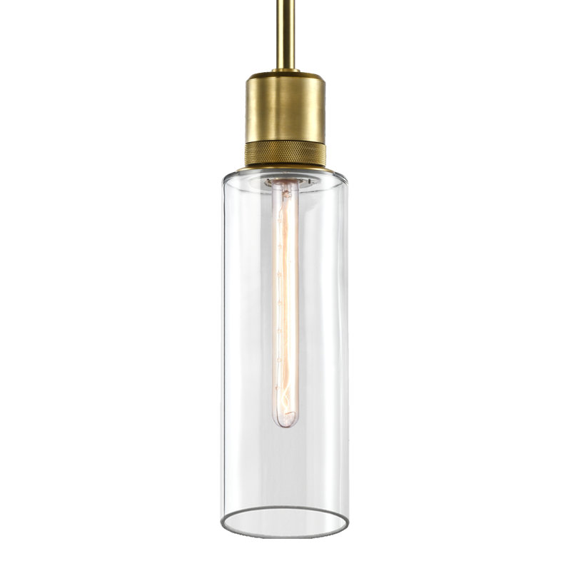 Zigrina Pendant, 71.88" H x 5.88" W x 5.88" D, Aged Brass