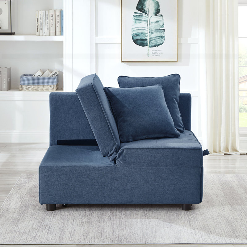 Fauteuil convertible 4 en 1, Bleu