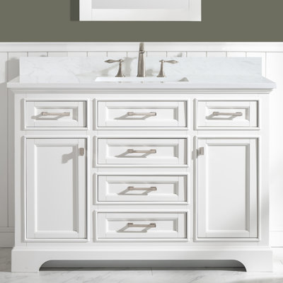 Zoila 48'' Single Bathroom Vanity with Quartz Top