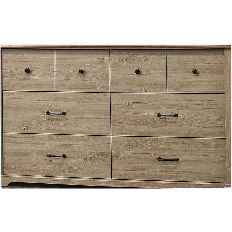 Commode 6 tiroirs avec poignées noires Elettra