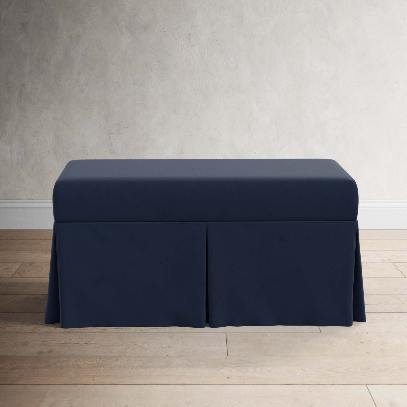 Wyatt Storage Bench, Classic Ink Performance Velvet
