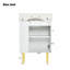 Meuble-lavabo 21,6 po, armoire combinée, meuble de rangement pour salle de bain, lavabo simple en céramique, rangement-112897643