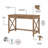 Huckins 3 Piece Writing Desk Office Set-538113542